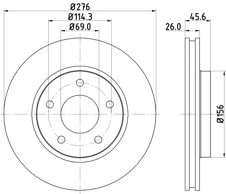 Гальмівні диски передні ND3029K Nisshinbo