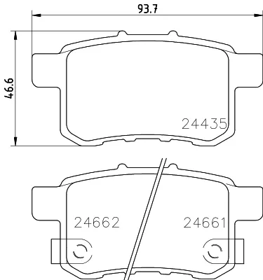 Задні гальмівні колодки NP8009 Nisshinbo