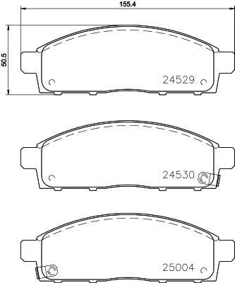 Передні тормозні колодки NP3016SC Nisshinbo