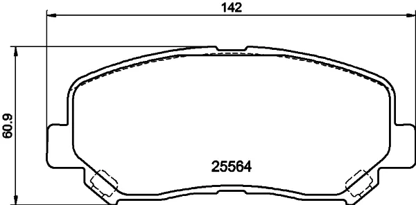 Передні тормозні колодки NP5042 Nisshinbo