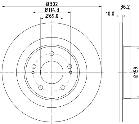 Гальмівні диски ND3045K Nisshinbo