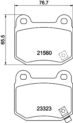 Задні гальмівні колодки NP3035 Nisshinbo