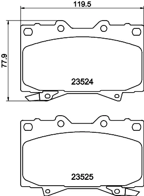 Передні тормозні колодки NP1018SC Nisshinbo