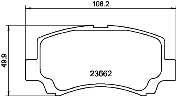 Передні тормозні колодки NP9020 Nisshinbo