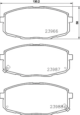 Передні тормозні колодки NP6023 Nisshinbo