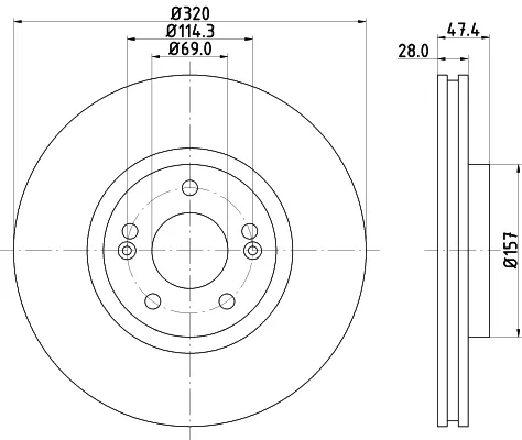 Гальмівні диски передні ND6073K Nisshinbo