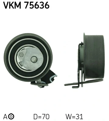 Ролик натягувача ременя ГРМ VKM75636 SKF