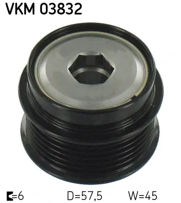 Шків генератора VKM03832 SKF