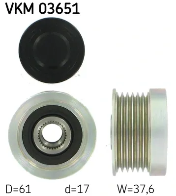 Шків генератора VKM03651 SKF