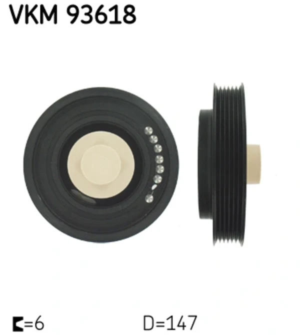 Шків колінвала VKM93618 SKF