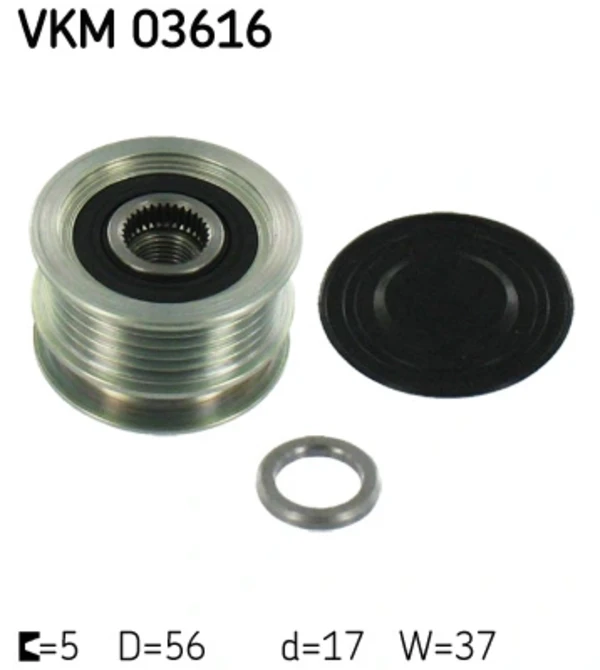 Шків генератора VKM03616 SKF