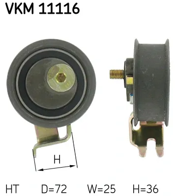 Ролик натягувача ременя ГРМ VKM11116 SKF