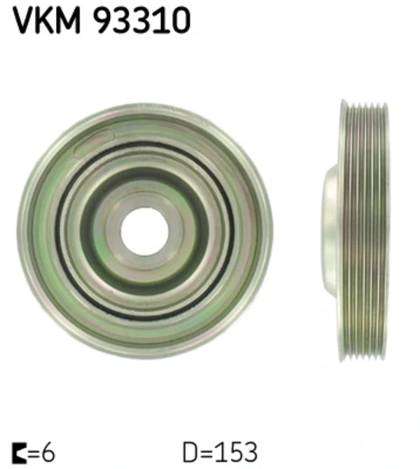 Шків колінвала VKM93310 SKF