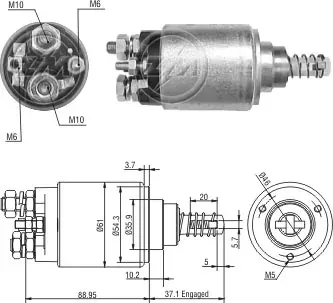 Втягуюче реле стартера ZM1639 ZM