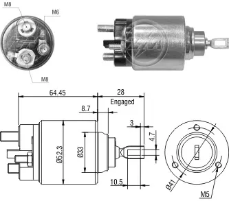 Втягуюче реле стартера ZM371 ZM