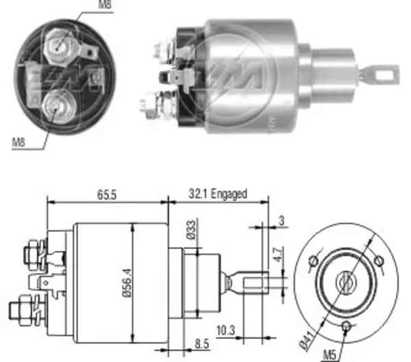 Реле втягуюче стартера ZM773 ZM