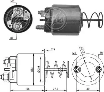 Втягуюче реле стартера ZM1597 ZM