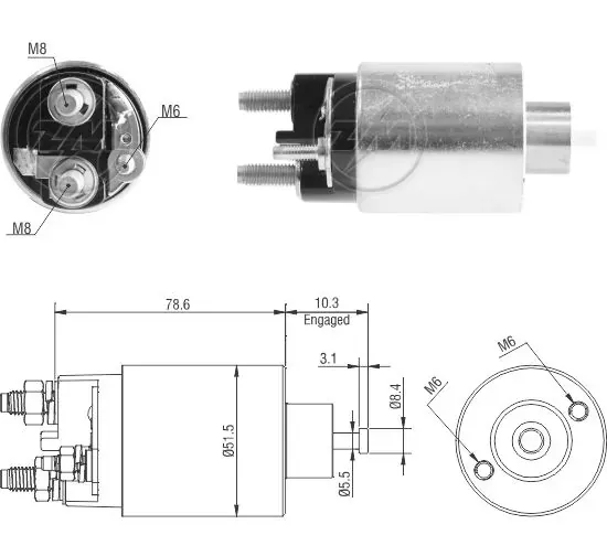 Втягуюче реле стартера SS5182P AS/Auto Storm