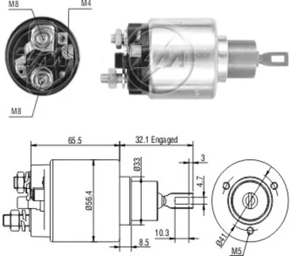 Втягуюче реле стартера SS0035 AS/Auto Storm