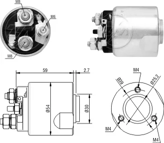 Втягуюче реле стартера ZM5495 ZM