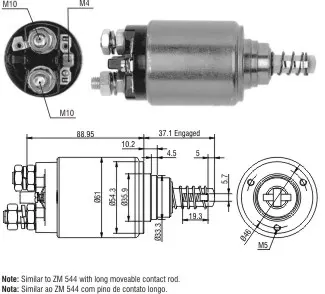 Втягуюче реле стартера ZM744 ZM