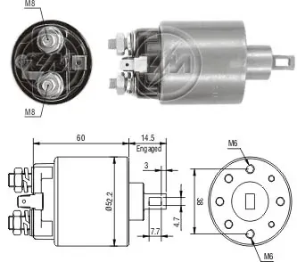 Втягуюче реле стартера ZM711 ZM