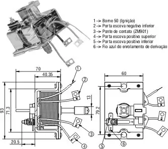 Втягуюче реле стартера ZM902 ZM