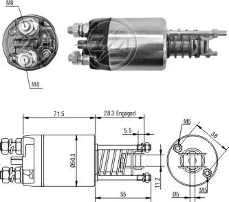 Втягуюче реле стартера ZM4651 ZM