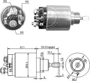 Втягуюче реле стартера ZM1473 ZM