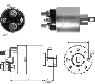 Втягуюче реле стартера ZM3719 ZM