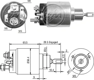 Втягуюче реле стартера ZM2473 ZM