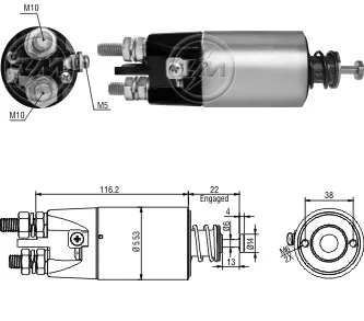 Втягуюче реле стартера ZM3897 ZM