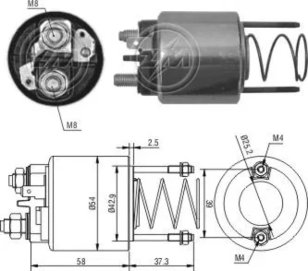 Втягуюче реле стартера AME0382 Magneti Marelli