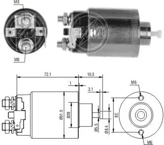 Втягуюче реле стартера ZM790 ZM