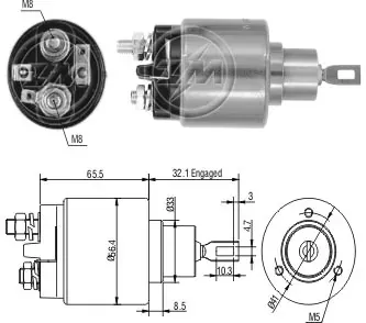 Втягуюче реле стартера ZM573 ZM