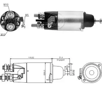 Втягуюче реле стартера ZM5898 ZM