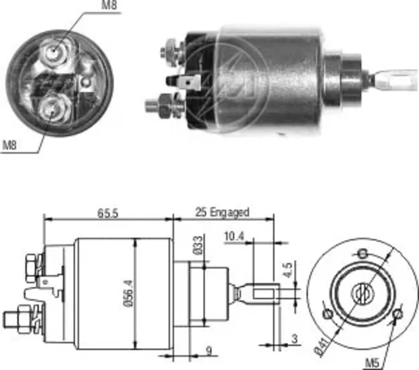 Реле втягуюче стартера ZM1777 ZM