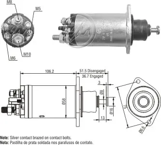 Втягуюче реле стартера Mercedes Benz Truck TRUCK LK/LN2 