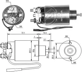Втягуюче реле стартера ZM798 ZM