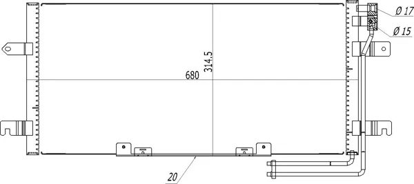 Радіатор кондиціонера AC830071 Maxgear