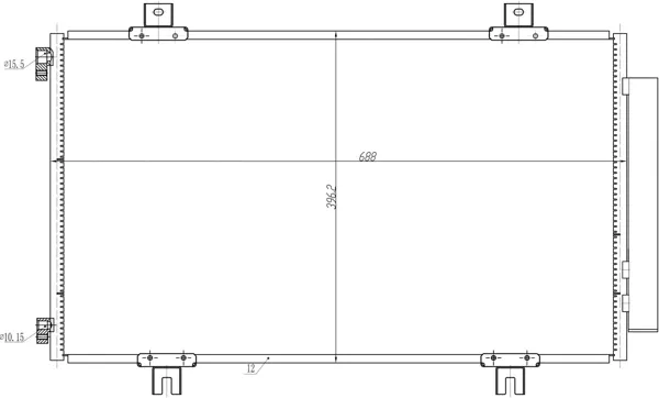 Радіатор кондиціонера AC830240 Maxgear