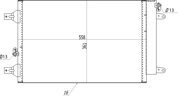 Радіатор кондиціонера 602279 Hart
