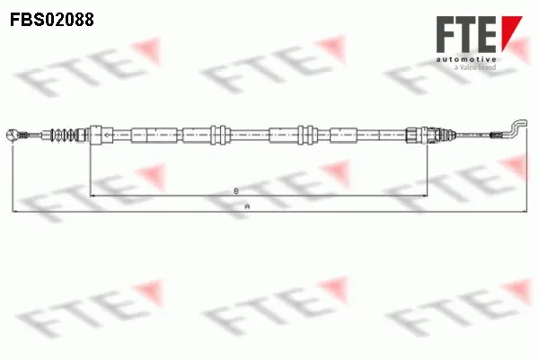 Трос ручного гальма задній, правий/лівий FBS02088 FTE