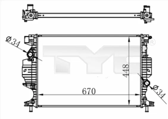 Радіатор 7100060 TYC