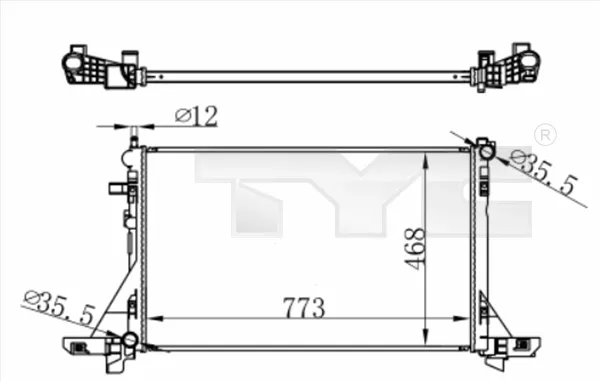 Радіатор 7280064 TYC
