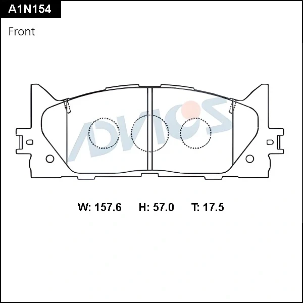Передні тормозні колодки A1N154 Advics