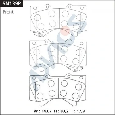 Передні тормозні колодки SN139P Advics
