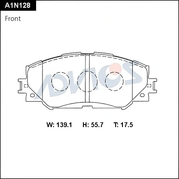 Передні тормозні колодки A1N128 Advics
