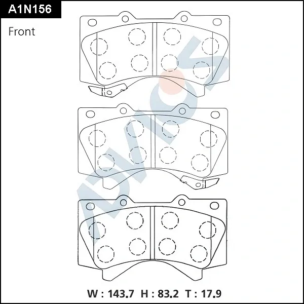 Передні тормозні колодки A1N156 Advics