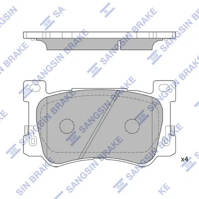 Передні тормозні колодки 58101D2A02 Hyundai/Kia